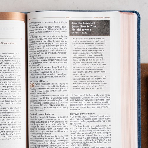 CSB Men's Daily Bible (Blue LeatherTouch)